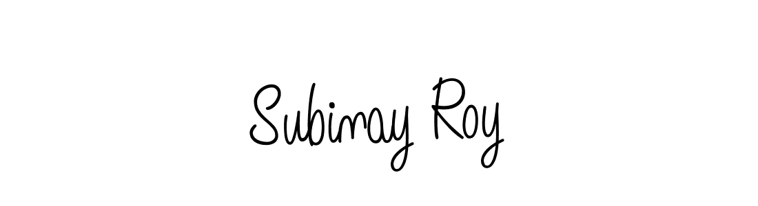 Make a beautiful signature design for name Subinay Roy. With this signature (Angelique-Rose-font-FFP) style, you can create a handwritten signature for free. Subinay Roy signature style 5 images and pictures png