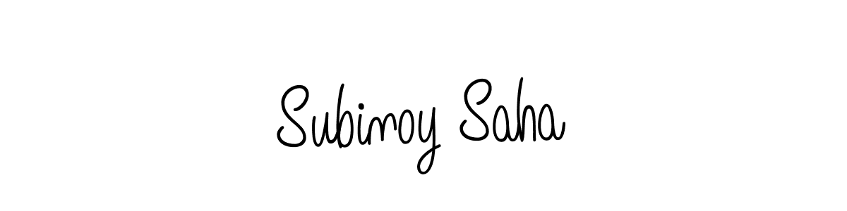Also we have Subinoy Saha name is the best signature style. Create professional handwritten signature collection using Angelique-Rose-font-FFP autograph style. Subinoy Saha signature style 5 images and pictures png