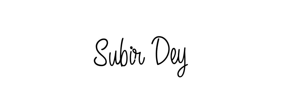 You should practise on your own different ways (Angelique-Rose-font-FFP) to write your name (Subir Dey) in signature. don't let someone else do it for you. Subir Dey signature style 5 images and pictures png