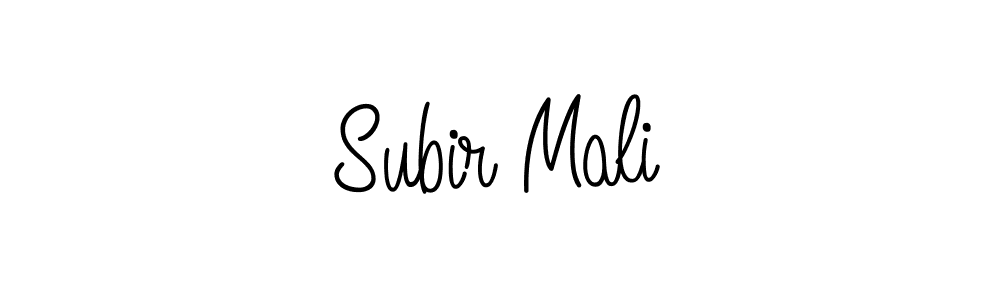 Use a signature maker to create a handwritten signature online. With this signature software, you can design (Angelique-Rose-font-FFP) your own signature for name Subir Mali. Subir Mali signature style 5 images and pictures png