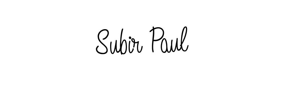 How to make Subir Paul name signature. Use Angelique-Rose-font-FFP style for creating short signs online. This is the latest handwritten sign. Subir Paul signature style 5 images and pictures png