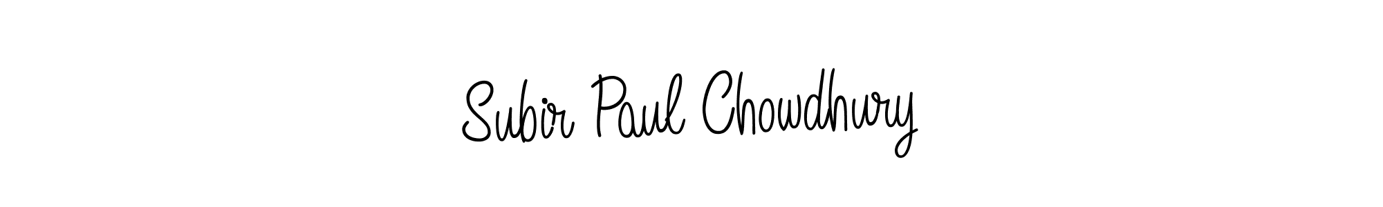 You should practise on your own different ways (Angelique-Rose-font-FFP) to write your name (Subir Paul Chowdhury) in signature. don't let someone else do it for you. Subir Paul Chowdhury signature style 5 images and pictures png