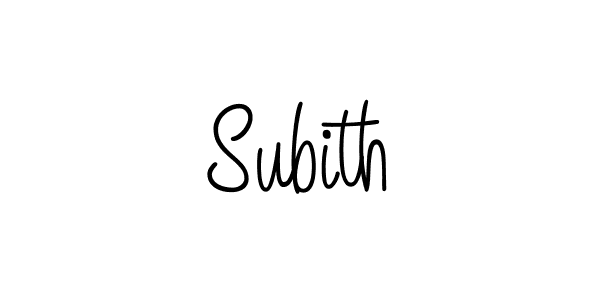 You should practise on your own different ways (Angelique-Rose-font-FFP) to write your name (Subith) in signature. don't let someone else do it for you. Subith signature style 5 images and pictures png