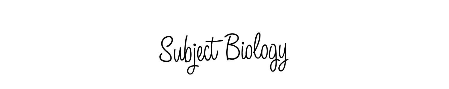 Design your own signature with our free online signature maker. With this signature software, you can create a handwritten (Angelique-Rose-font-FFP) signature for name Subject Biology. Subject Biology signature style 5 images and pictures png