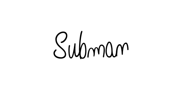 Create a beautiful signature design for name Subman. With this signature (Angelique-Rose-font-FFP) fonts, you can make a handwritten signature for free. Subman signature style 5 images and pictures png