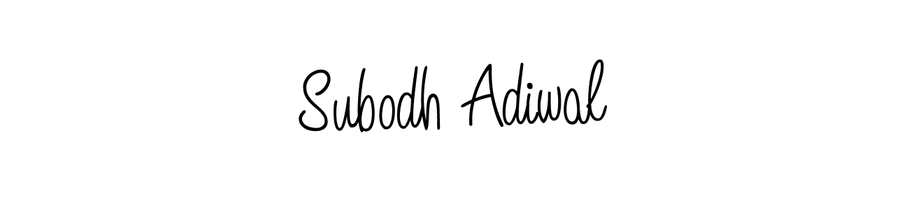 How to make Subodh Adiwal name signature. Use Angelique-Rose-font-FFP style for creating short signs online. This is the latest handwritten sign. Subodh Adiwal signature style 5 images and pictures png