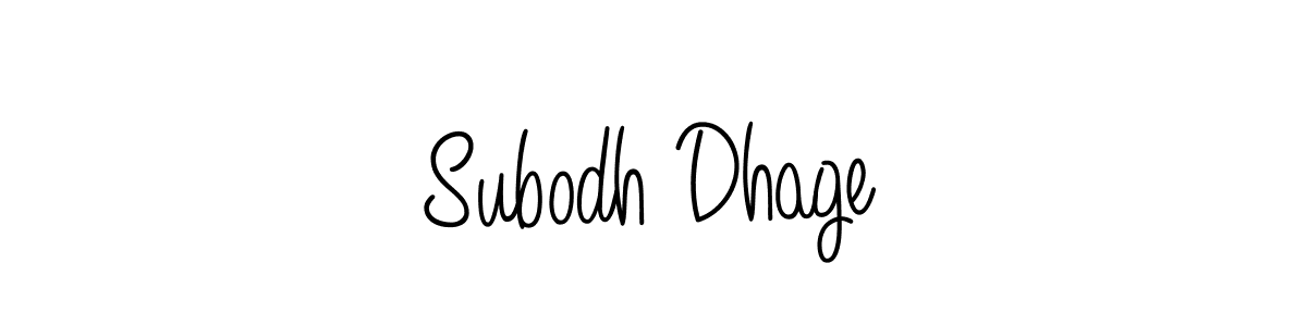 Create a beautiful signature design for name Subodh Dhage. With this signature (Angelique-Rose-font-FFP) fonts, you can make a handwritten signature for free. Subodh Dhage signature style 5 images and pictures png