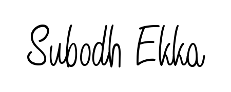 A modern signature idea for name Subodh Ekka using Angelique-Rose-font-FFP font. Clean strokes and elegant curves make it stand out instantly. Subodh Ekka signature style 5 images and pictures png