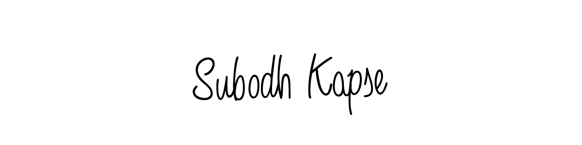Make a beautiful signature design for name Subodh Kapse. With this signature (Angelique-Rose-font-FFP) style, you can create a handwritten signature for free. Subodh Kapse signature style 5 images and pictures png