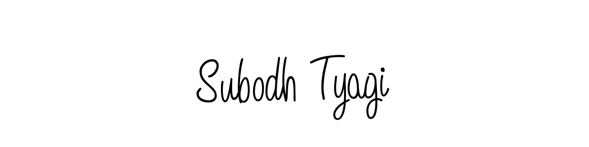 You should practise on your own different ways (Angelique-Rose-font-FFP) to write your name (Subodh Tyagi) in signature. don't let someone else do it for you. Subodh Tyagi signature style 5 images and pictures png