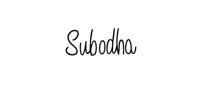 You should practise on your own different ways (Angelique-Rose-font-FFP) to write your name (Subodha) in signature. don't let someone else do it for you. Subodha signature style 5 images and pictures png
