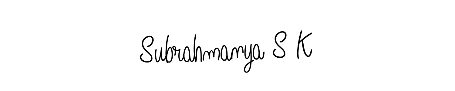 if you are searching for the best signature style for your name Subrahmanya S K. so please give up your signature search. here we have designed multiple signature styles  using Angelique-Rose-font-FFP. Subrahmanya S K signature style 5 images and pictures png