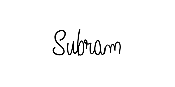 Make a short Subram signature style. Manage your documents anywhere anytime using Angelique-Rose-font-FFP. Create and add eSignatures, submit forms, share and send files easily. Subram signature style 5 images and pictures png