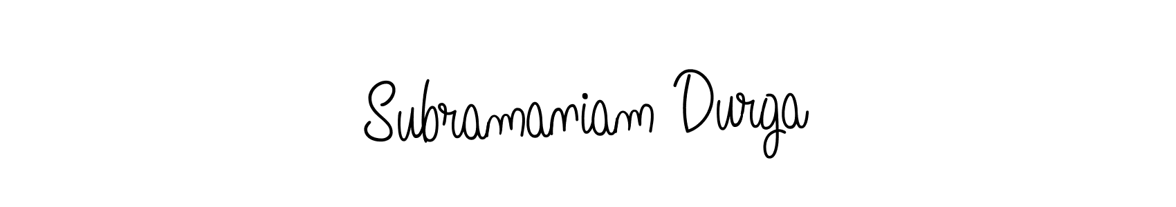 Make a beautiful signature design for name Subramaniam Durga. With this signature (Angelique-Rose-font-FFP) style, you can create a handwritten signature for free. Subramaniam Durga signature style 5 images and pictures png