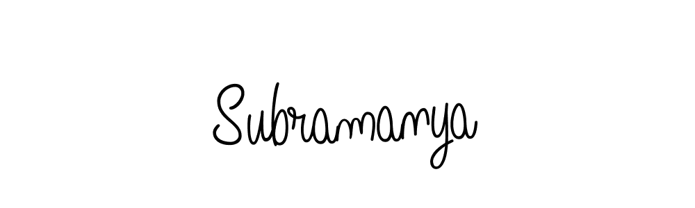 Also we have Subramanya name is the best signature style. Create professional handwritten signature collection using Angelique-Rose-font-FFP autograph style. Subramanya signature style 5 images and pictures png