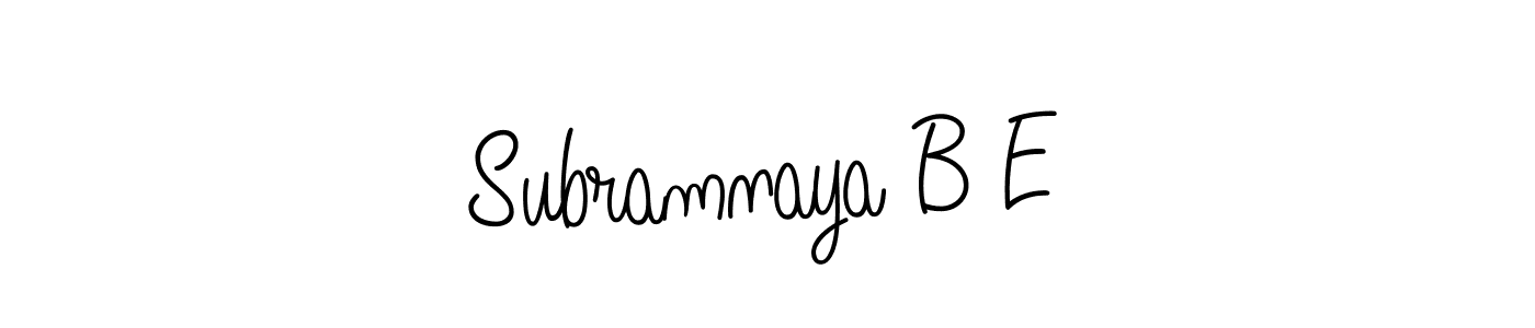 Angelique-Rose-font-FFP is a professional signature style that is perfect for those who want to add a touch of class to their signature. It is also a great choice for those who want to make their signature more unique. Get Subramnaya B E name to fancy signature for free. Subramnaya B E signature style 5 images and pictures png