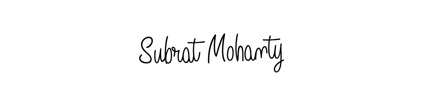 You should practise on your own different ways (Angelique-Rose-font-FFP) to write your name (Subrat Mohanty) in signature. don't let someone else do it for you. Subrat Mohanty signature style 5 images and pictures png