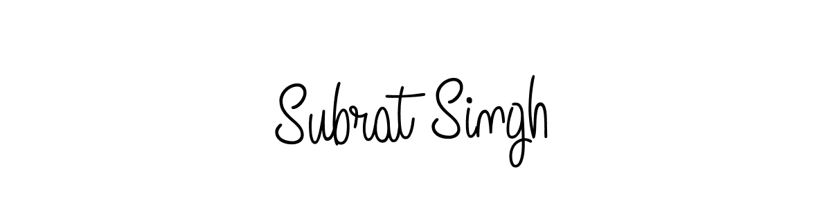 Use a signature maker to create a handwritten signature online. With this signature software, you can design (Angelique-Rose-font-FFP) your own signature for name Subrat Singh. Subrat Singh signature style 5 images and pictures png