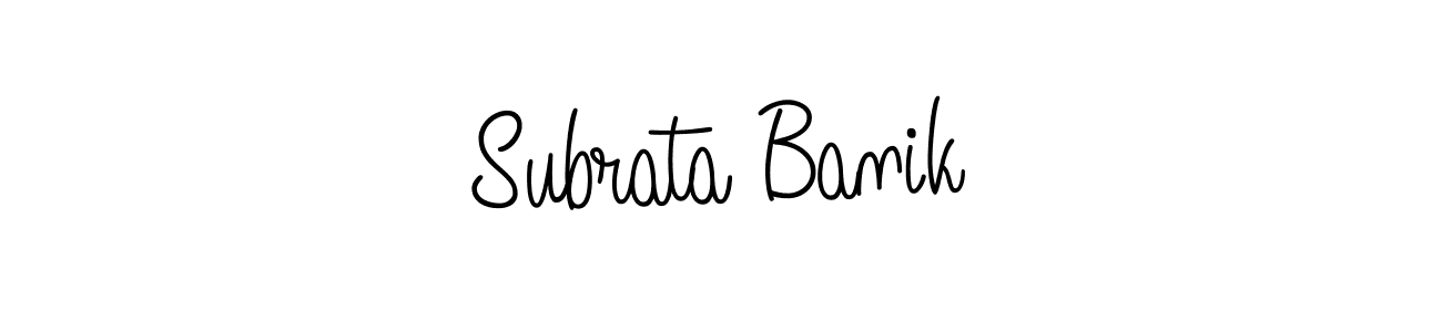 Make a beautiful signature design for name Subrata Banik. With this signature (Angelique-Rose-font-FFP) style, you can create a handwritten signature for free. Subrata Banik signature style 5 images and pictures png