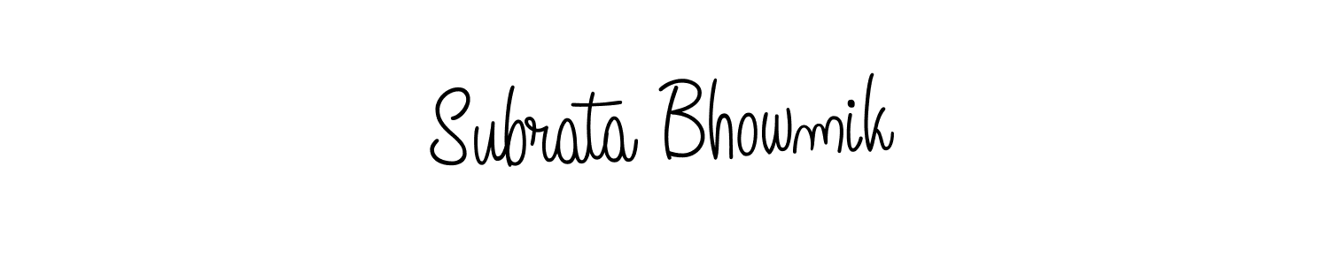 Use a signature maker to create a handwritten signature online. With this signature software, you can design (Angelique-Rose-font-FFP) your own signature for name Subrata Bhowmik. Subrata Bhowmik signature style 5 images and pictures png