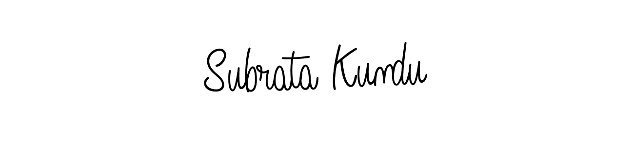 Create a beautiful signature design for name Subrata Kundu. With this signature (Angelique-Rose-font-FFP) fonts, you can make a handwritten signature for free. Subrata Kundu signature style 5 images and pictures png