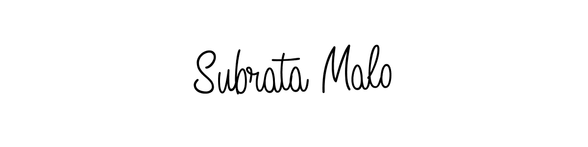 Make a beautiful signature design for name Subrata Malo. With this signature (Angelique-Rose-font-FFP) style, you can create a handwritten signature for free. Subrata Malo signature style 5 images and pictures png
