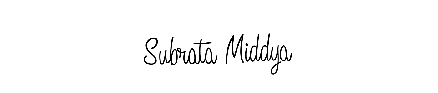 Create a beautiful signature design for name Subrata Middya. With this signature (Angelique-Rose-font-FFP) fonts, you can make a handwritten signature for free. Subrata Middya signature style 5 images and pictures png