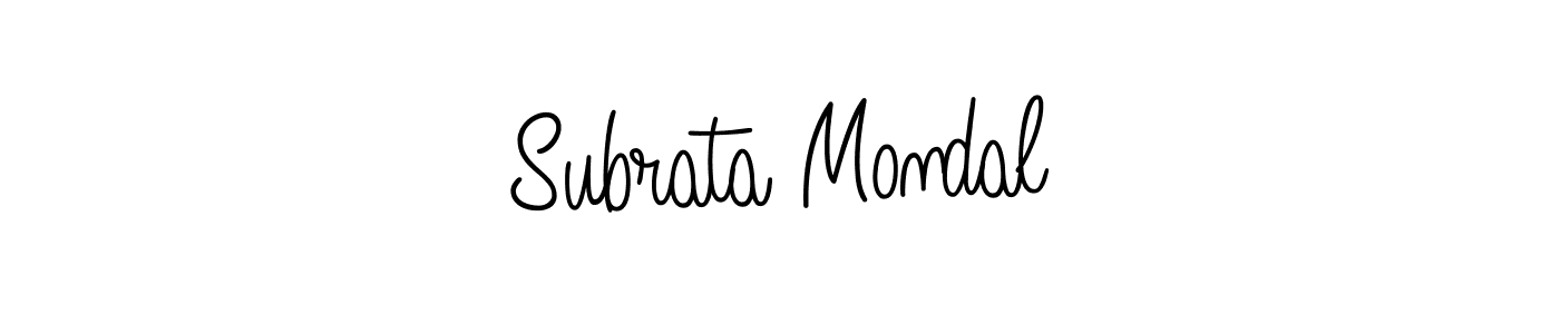 The best way (Angelique-Rose-font-FFP) to make a short signature is to pick only two or three words in your name. The name Subrata Mondal include a total of six letters. For converting this name. Subrata Mondal signature style 5 images and pictures png