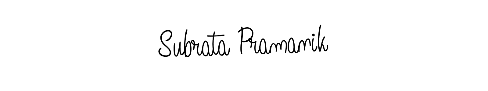 You should practise on your own different ways (Angelique-Rose-font-FFP) to write your name (Subrata Pramanik) in signature. don't let someone else do it for you. Subrata Pramanik signature style 5 images and pictures png