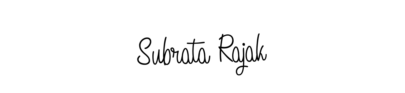The best way (Angelique-Rose-font-FFP) to make a short signature is to pick only two or three words in your name. The name Subrata Rajak include a total of six letters. For converting this name. Subrata Rajak signature style 5 images and pictures png