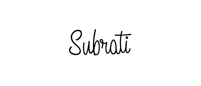 How to make Subrati name signature. Use Angelique-Rose-font-FFP style for creating short signs online. This is the latest handwritten sign. Subrati signature style 5 images and pictures png