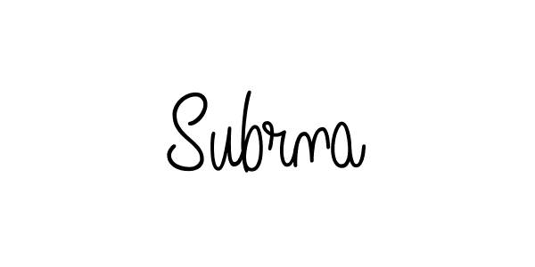 Make a beautiful signature design for name Subrna. Use this online signature maker to create a handwritten signature for free. Subrna signature style 5 images and pictures png