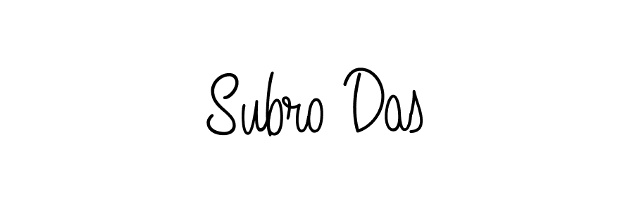 How to make Subro Das name signature. Use Angelique-Rose-font-FFP style for creating short signs online. This is the latest handwritten sign. Subro Das signature style 5 images and pictures png