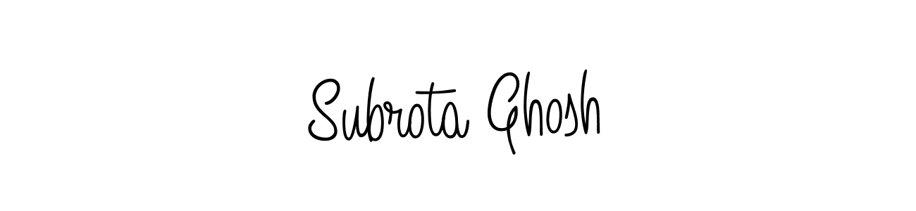 The best way (Angelique-Rose-font-FFP) to make a short signature is to pick only two or three words in your name. The name Subrota Ghosh include a total of six letters. For converting this name. Subrota Ghosh signature style 5 images and pictures png