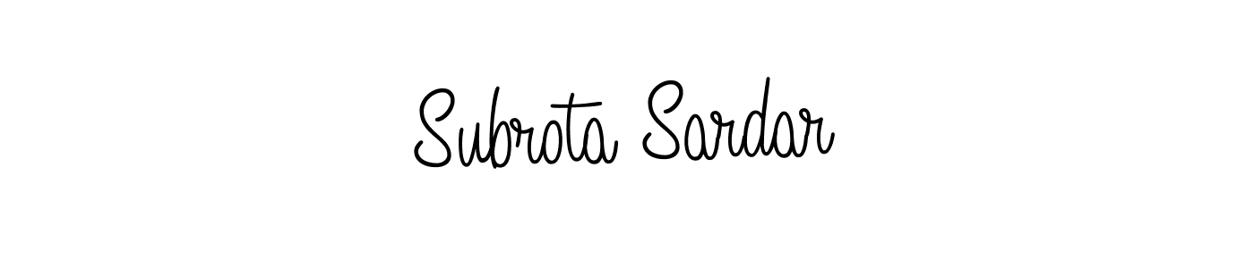 How to make Subrota Sardar name signature. Use Angelique-Rose-font-FFP style for creating short signs online. This is the latest handwritten sign. Subrota Sardar signature style 5 images and pictures png