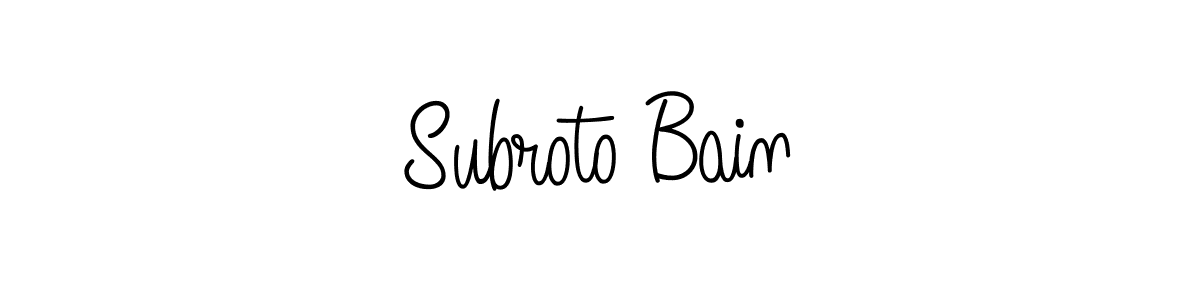 How to make Subroto Bain signature? Angelique-Rose-font-FFP is a professional autograph style. Create handwritten signature for Subroto Bain name. Subroto Bain signature style 5 images and pictures png