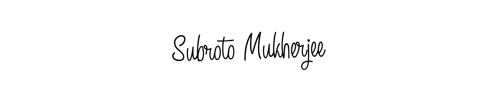 The best way (Angelique-Rose-font-FFP) to make a short signature is to pick only two or three words in your name. The name Subroto Mukherjee include a total of six letters. For converting this name. Subroto Mukherjee signature style 5 images and pictures png