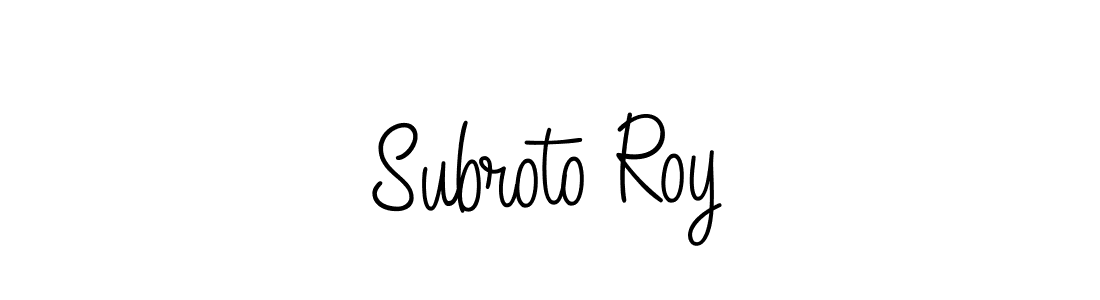 How to make Subroto Roy name signature. Use Angelique-Rose-font-FFP style for creating short signs online. This is the latest handwritten sign. Subroto Roy signature style 5 images and pictures png