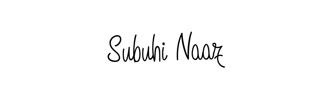 Subuhi Naaz stylish signature style. Best Handwritten Sign (Angelique-Rose-font-FFP) for my name. Handwritten Signature Collection Ideas for my name Subuhi Naaz. Subuhi Naaz signature style 5 images and pictures png