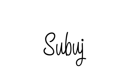 Create a beautiful signature design for name Subuj. With this signature (Angelique-Rose-font-FFP) fonts, you can make a handwritten signature for free. Subuj signature style 5 images and pictures png