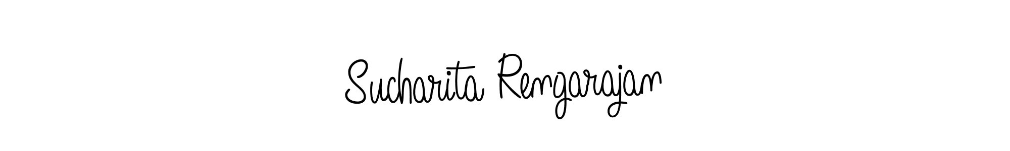 The best way (Angelique-Rose-font-FFP) to make a short signature is to pick only two or three words in your name. The name Sucharita Rengarajan include a total of six letters. For converting this name. Sucharita Rengarajan signature style 5 images and pictures png