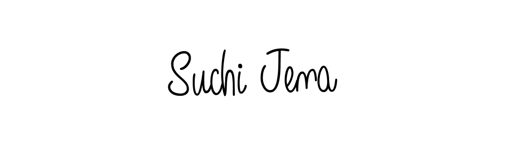 You should practise on your own different ways (Angelique-Rose-font-FFP) to write your name (Suchi Jena) in signature. don't let someone else do it for you. Suchi Jena signature style 5 images and pictures png