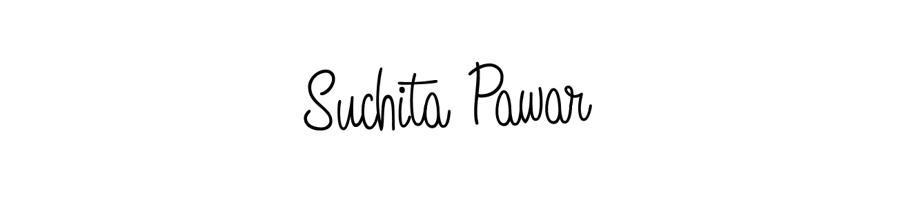 Use a signature maker to create a handwritten signature online. With this signature software, you can design (Angelique-Rose-font-FFP) your own signature for name Suchita Pawar. Suchita Pawar signature style 5 images and pictures png