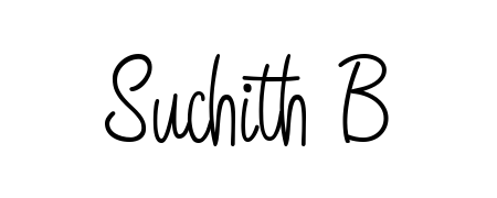 How to make Suchith B name signature. Use Angelique-Rose-font-FFP style for creating short signs online. This is the latest handwritten sign. Suchith B signature style 5 images and pictures png