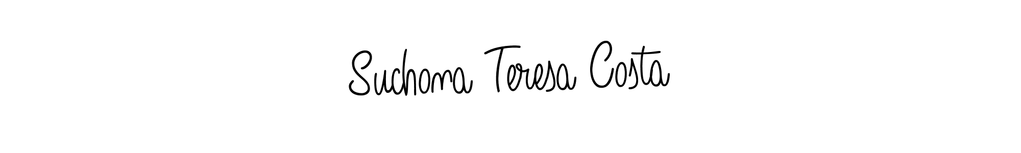 Make a beautiful signature design for name Suchona Teresa Costa. With this signature (Angelique-Rose-font-FFP) style, you can create a handwritten signature for free. Suchona Teresa Costa signature style 5 images and pictures png
