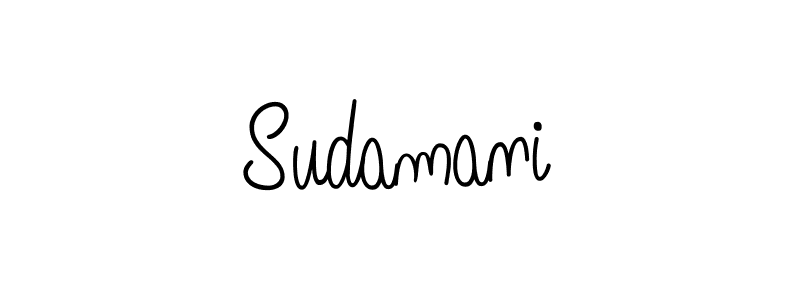 You should practise on your own different ways (Angelique-Rose-font-FFP) to write your name (Sudamani) in signature. don't let someone else do it for you. Sudamani signature style 5 images and pictures png