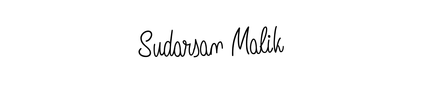 How to make Sudarsan Malik name signature. Use Angelique-Rose-font-FFP style for creating short signs online. This is the latest handwritten sign. Sudarsan Malik signature style 5 images and pictures png