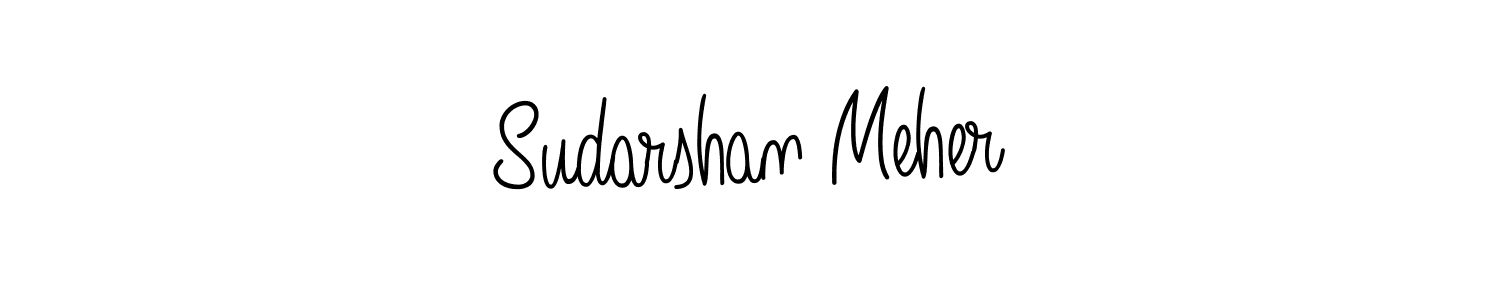 Use a signature maker to create a handwritten signature online. With this signature software, you can design (Angelique-Rose-font-FFP) your own signature for name Sudarshan Meher. Sudarshan Meher signature style 5 images and pictures png