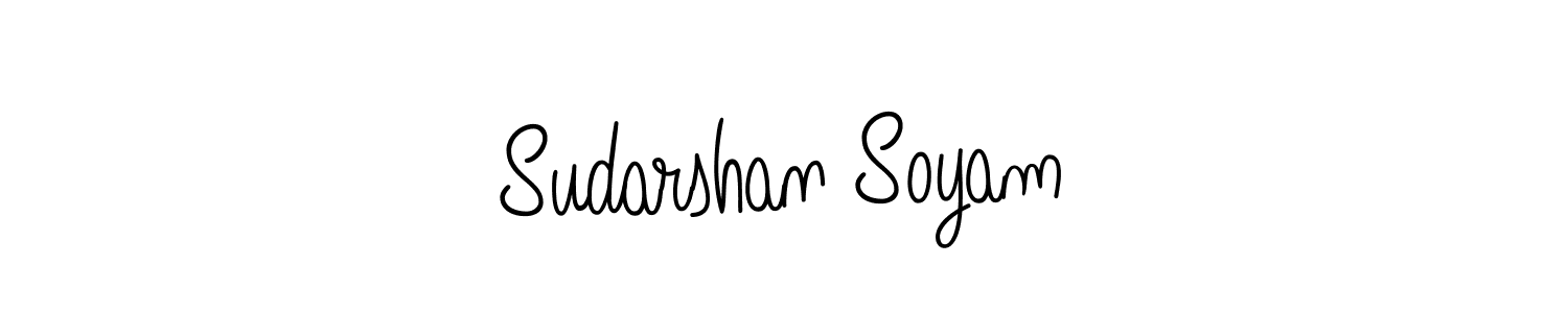 Sudarshan Soyam stylish signature style. Best Handwritten Sign (Angelique-Rose-font-FFP) for my name. Handwritten Signature Collection Ideas for my name Sudarshan Soyam. Sudarshan Soyam signature style 5 images and pictures png