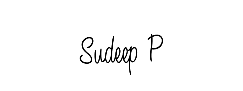 How to make Sudeep P signature? Angelique-Rose-font-FFP is a professional autograph style. Create handwritten signature for Sudeep P name. Sudeep P signature style 5 images and pictures png